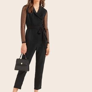 Black Jumpsuit with lace sleeves